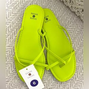 🚨FINAL SALE🚨 NWT SHADE & SHORE Neon Green Strappy Sandal